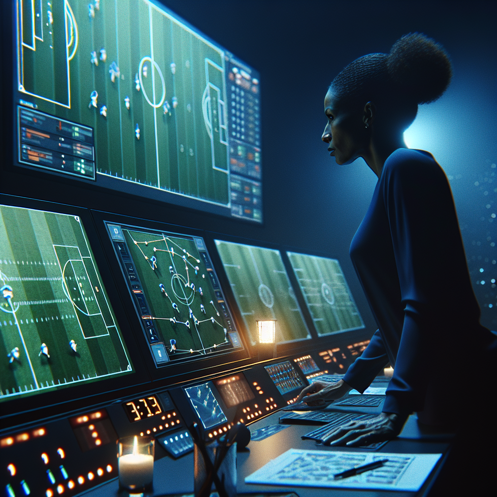 Sports analyst reviews deep game data on screens, highlighting context over news
